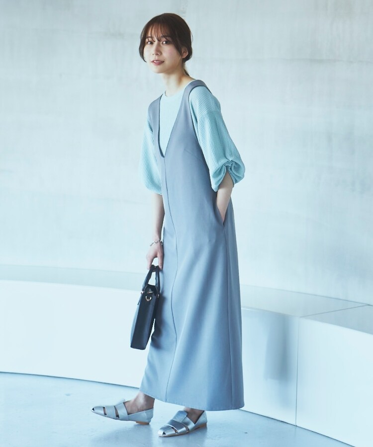 ザ ショップ ティーケー（ウィメン）(THE SHOP TK(Women))のバッククロスジャンスカ/洗濯機OK1