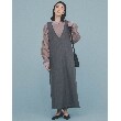 ザ ショップ ティーケー（ウィメン）(THE SHOP TK(Women))のバッククロスジャンスカ/洗濯機OK チャコールグレー(014)