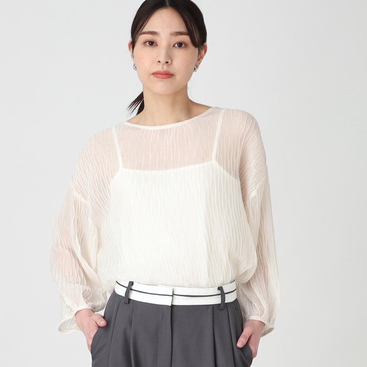 ザ ショップ ティーケー（ウィメン）(THE SHOP TK(Women))の【SETアイテム】シアー＆キャミセット/洗える トップス＋インナーセット