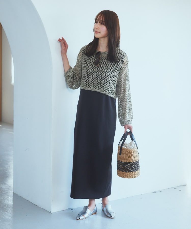 ザ ショップ ティーケー（ウィメン）(THE SHOP TK(Women))の【セットアイテム】メッシュニット×ワンピース3