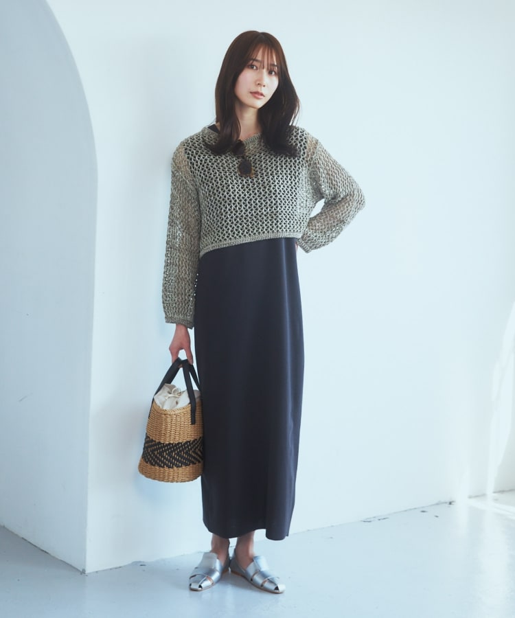 ザ ショップ ティーケー（ウィメン）(THE SHOP TK(Women))の【セットアイテム】メッシュニット×ワンピース2