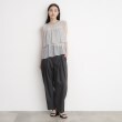 ザ ショップ ティーケー（ウィメン）(THE SHOP TK(Women))の【脚長・美シルエット】麻調ハイウエストタックパンツ／洗濯機OK15