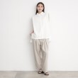 ザ ショップ ティーケー（ウィメン）(THE SHOP TK(Women))の【脚長・美シルエット】麻調ハイウエストタックパンツ／洗濯機OK20