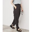 ザ ショップ ティーケー（ウィメン）(THE SHOP TK(Women))の【脚長・美シルエット】麻調ハイウエストタックパンツ／洗濯機OK3