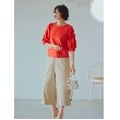 ザ ショップ ティーケー（ウィメン）(THE SHOP TK(Women))のリネンブレンド袖タックブラウス【洗濯機OK】1