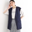 ザ ショップ ティーケー（ウィメン）(THE SHOP TK(Women))の【セットアップ可】上品ミドル丈ジレ/洗濯機OK ネイビー(094)