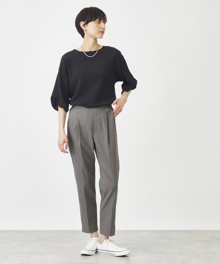 ザ ショップ ティーケー（ウィメン）(THE SHOP TK(Women))のハイパーストレッチテーパードパンツ/洗える10