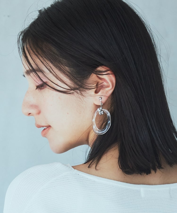 ザ ショップ ティーケー（ウィメン）(THE SHOP TK(Women))の【Nerine】クリアオーバルイヤリング1