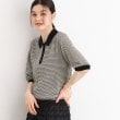 ザ ショップ ティーケー（ウィメン）(THE SHOP TK(Women))の【腕周りカバー】ジャカードレトロポロニット/洗える ブラック(419)