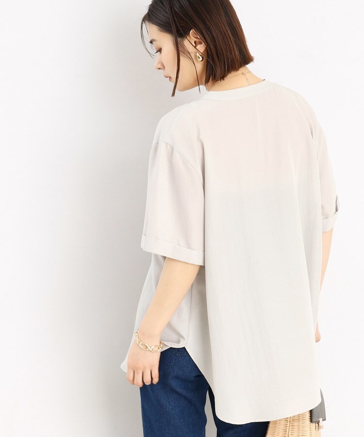 ザ ショップ ティーケー（ウィメン）(THE SHOP TK(Women))の【魅せる体型カバー服】Wポケット6分袖シャツ/洗える22