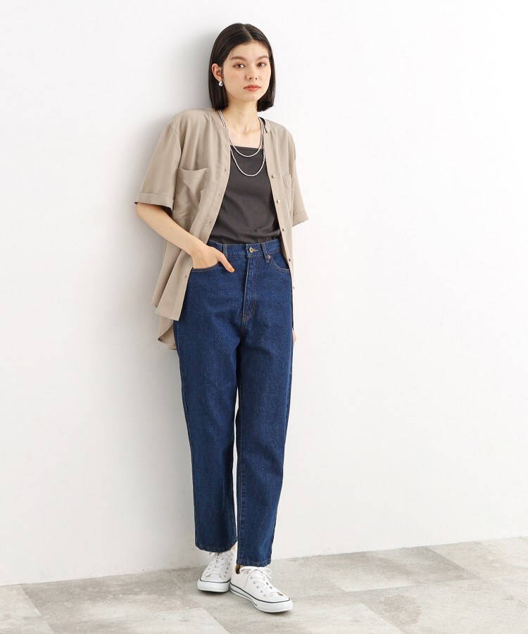 ザ ショップ ティーケー（ウィメン）(THE SHOP TK(Women))の【魅せる体型カバー服】Wポケット6分袖シャツ/洗える36