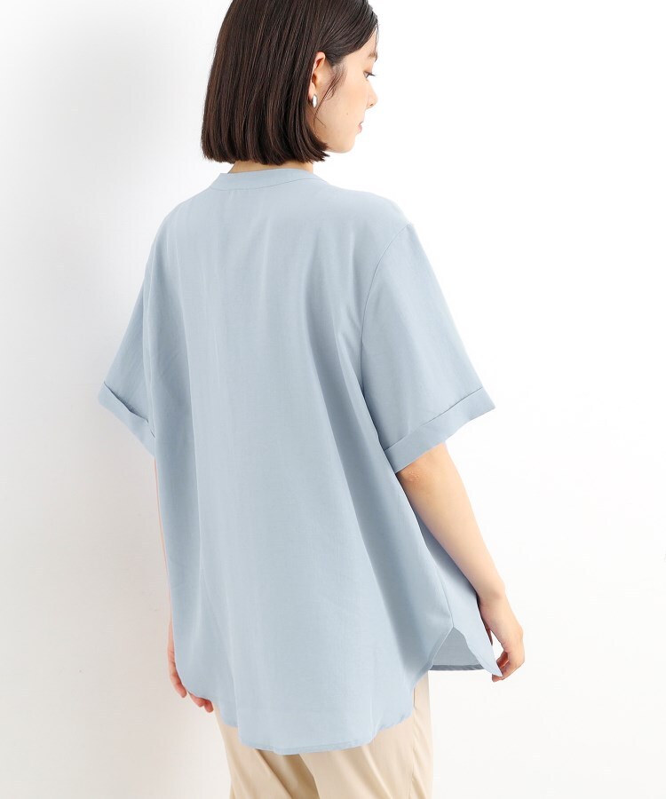 ザ ショップ ティーケー（ウィメン）(THE SHOP TK(Women))の【魅せる体型カバー服】Wポケット6分袖シャツ/洗える39