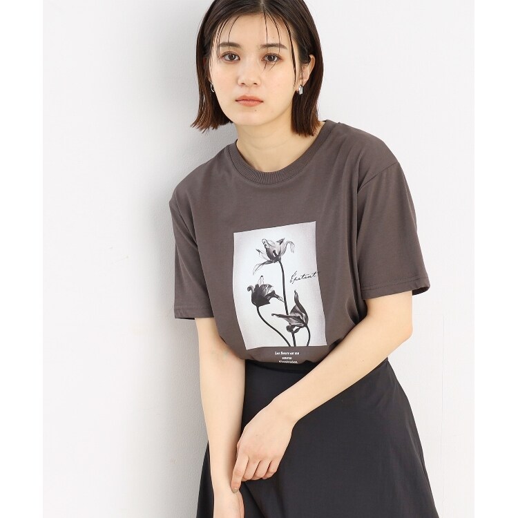 ザ ショップ ティーケー（ウィメン）(THE SHOP TK(Women))の【接触冷感/UV/毛玉になりにくい/洗濯機OK】ロゴ&プリントアソートT/ヒルナンデスで紹介 Ｔシャツ