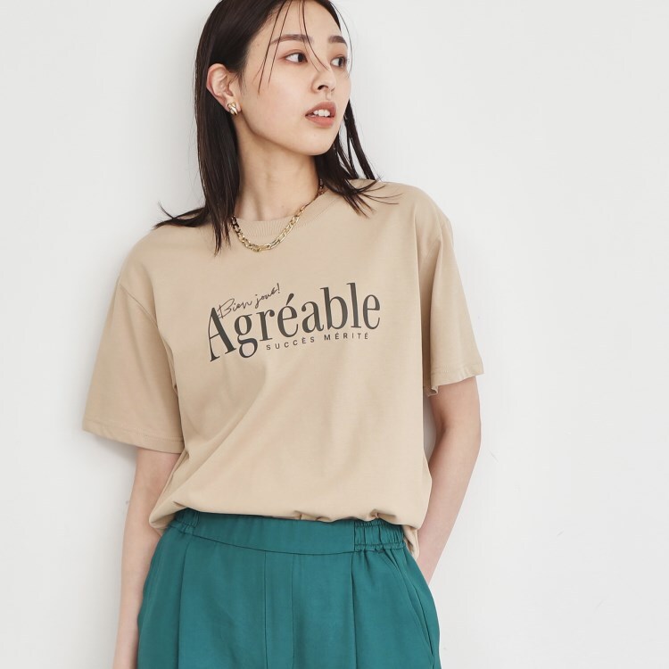 ザ ショップ ティーケー（ウィメン）(THE SHOP TK(Women))の【接触冷感/UV/毛玉になりにくい/洗濯機OK】ロゴ&プリントアソートT/ヒルナンデスで紹介 Ｔシャツ