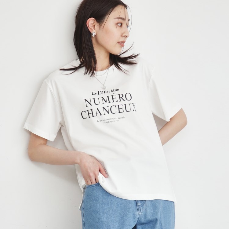 ザ ショップ ティーケー（ウィメン）(THE SHOP TK(Women))の【接触冷感/UV/毛玉になりにくい/洗濯機OK】ロゴ&プリントアソートT/ヒルナンデスで紹介 Ｔシャツ