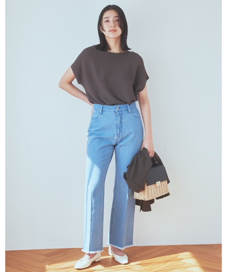 ザ ショップ ティーケー（ウィメン）(THE SHOP TK(Women))の【美脚/環境に優しい】レスウォーターフレアデニム/洗濯機OK1