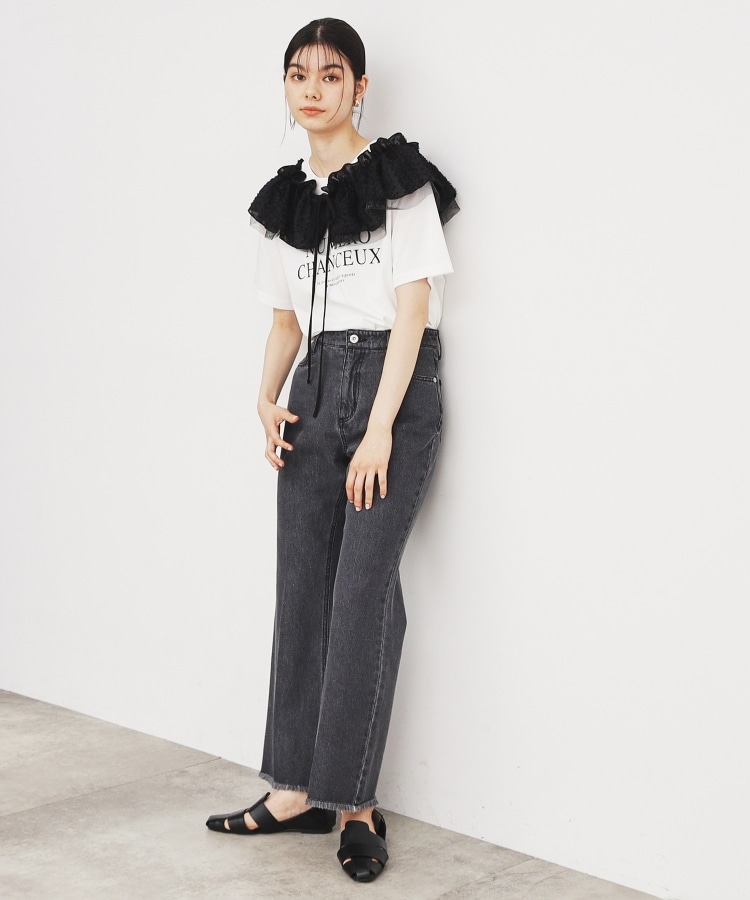 ザ ショップ ティーケー（ウィメン）(THE SHOP TK(Women))の【美脚/環境に優しい】レスウォーターフレアデニム/洗濯機OK5