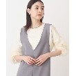 ザ ショップ ティーケー（ウィメン）(THE SHOP TK(Women))の【やわらかタッチ】チュール袖ニット/洗濯機OK15