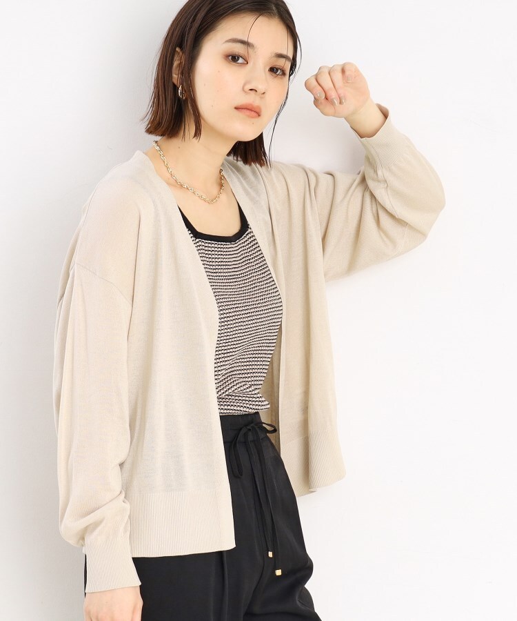 ザ ショップ ティーケー（ウィメン）(THE SHOP TK(Women))の【冷房対策】さらりと羽織る麻調カーデ/洗濯機OK28