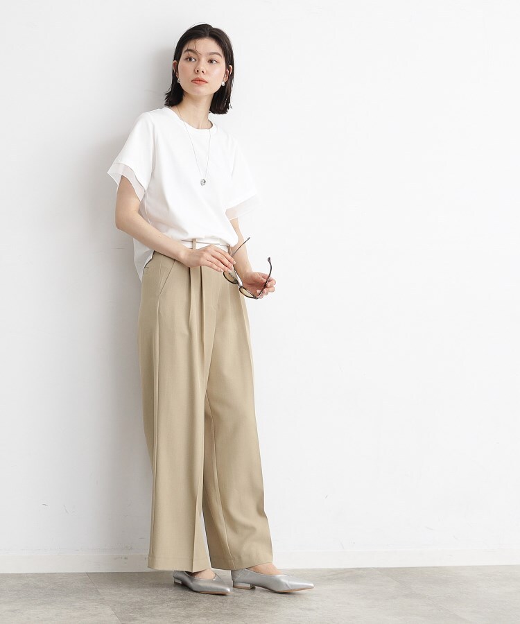 ザ ショップ ティーケー（ウィメン）(THE SHOP TK(Women))の【7.16新色入荷/UV/接触冷感/洗濯OK/毛玉になりにくい】袖シアーTシャツ17