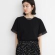 ザ ショップ ティーケー（ウィメン）(THE SHOP TK(Women))の【7.16新色入荷/UV/接触冷感/洗濯OK/毛玉になりにくい】袖シアーTシャツ ブラック(019)