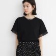 ザ ショップ ティーケー（ウィメン）(THE SHOP TK(Women))の【UV/接触冷感/洗濯OK/毛玉になりにくい】袖シアーTシャツ ブラック(019)