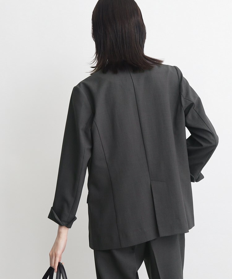 ザ ショップ ティーケー（ウィメン）(THE SHOP TK(Women))の【イージーケア/洗濯機OK】ノーラペル9分袖ジャケット21
