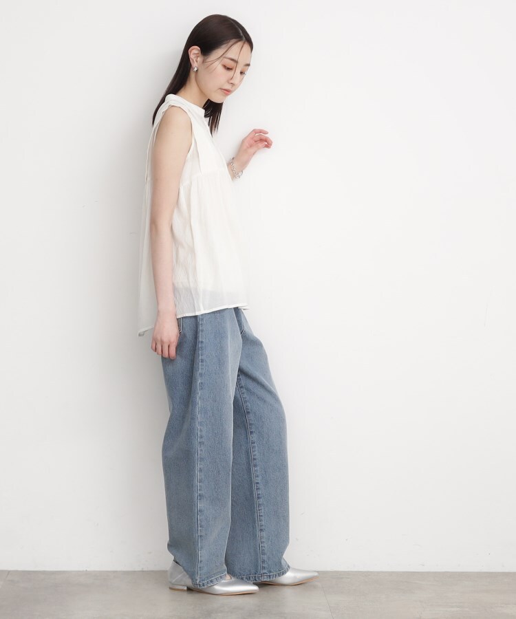 ザ ショップ ティーケー（ウィメン）(THE SHOP TK(Women))の刺繍タックノースリーブブラウス【洗える】14