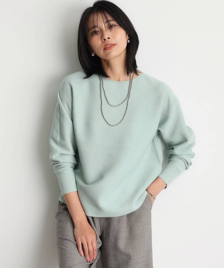 ザ ショップ ティーケー（ウィメン）(THE SHOP TK(Women))の【毛玉になりにくい/蓄熱性】春色_美人ガーターニット/洗える/体形カバー24