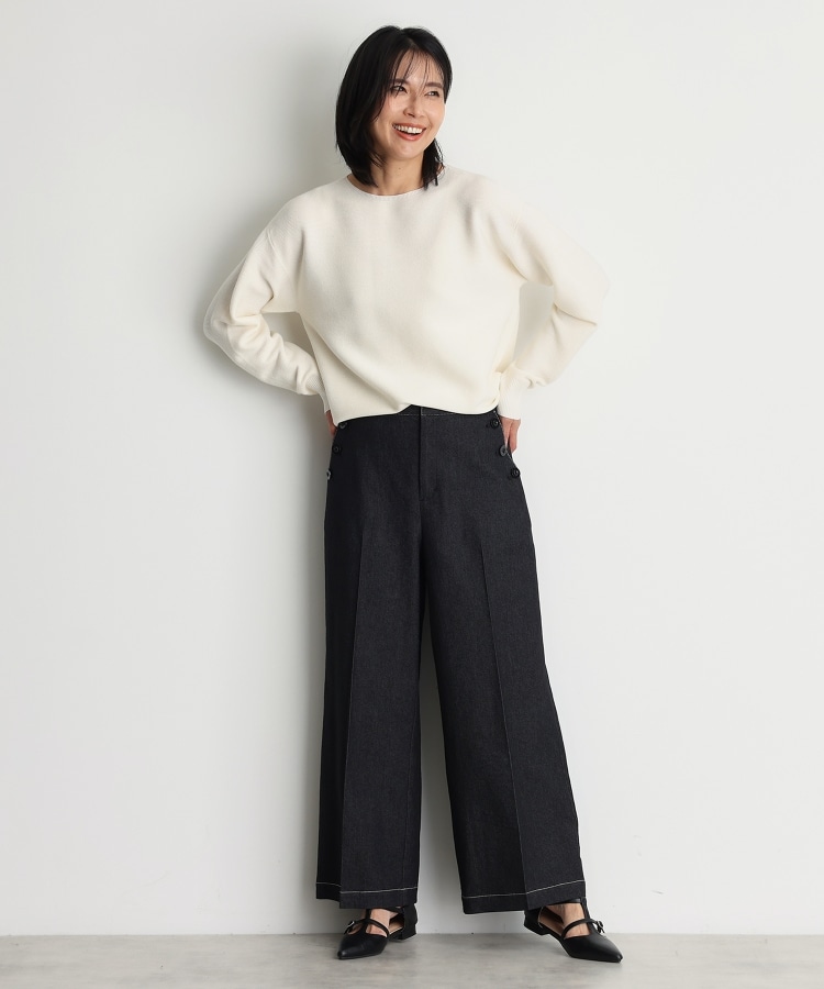 ザ ショップ ティーケー（ウィメン）(THE SHOP TK(Women))の【毛玉になりにくい/蓄熱性】春色_美人ガーターニット/洗える/体形カバー38