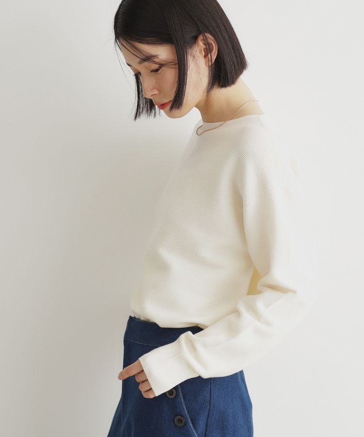 ザ ショップ ティーケー（ウィメン）(THE SHOP TK(Women))の【毛玉になりにくい/蓄熱性】春色_美人ガーターニット/洗える/体形カバー8
