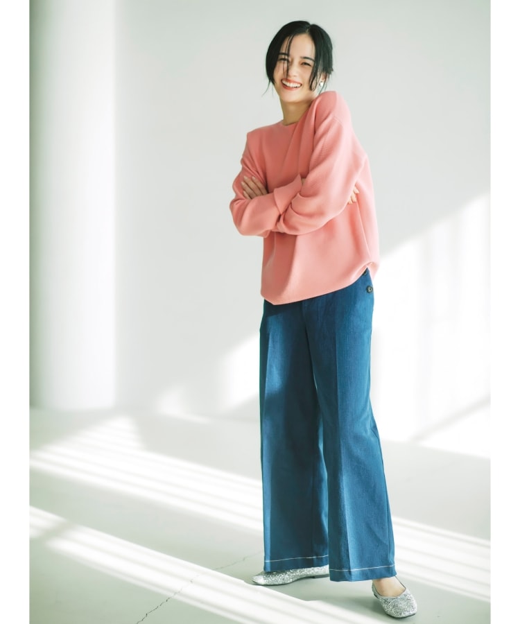 ザ ショップ ティーケー（ウィメン）(THE SHOP TK(Women))の【毛玉になりにくい/蓄熱性】春色_美人ガーターニット/洗える/体形カバー3