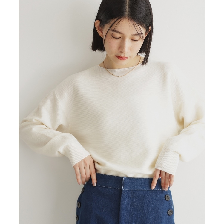 ザ ショップ ティーケー（ウィメン）(THE SHOP TK(Women))の【毛玉になりにくい/蓄熱性】春色_美人ガーターニット/洗える/体形カバー ニット/セーター
