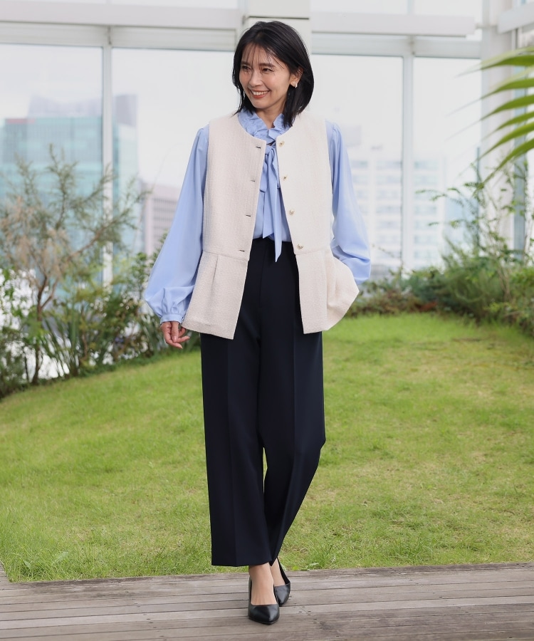 ザ ショップ ティーケー（ウィメン）(THE SHOP TK(Women))の【ONOFF活躍/セレモニー】ツイードペプラムジレ/洗える7