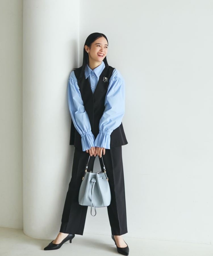 ザ ショップ ティーケー（ウィメン）(THE SHOP TK(Women))の【汚れ＆シワが付きにくい/セレモニー/通勤】ダブルクロスジレ/洗濯機OK2