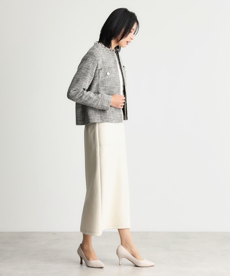 ザ ショップ ティーケー（ウィメン）(THE SHOP TK(Women))の【ONOFF活躍/セレモニー/通勤】ツイードノーカラージャケット/洗える15