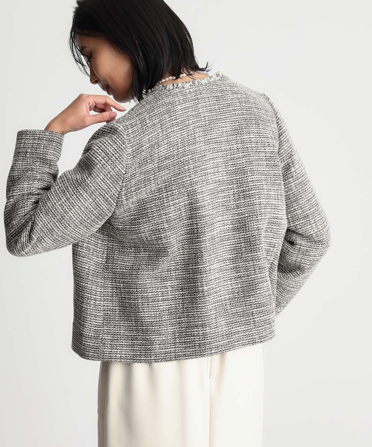 ザ ショップ ティーケー（ウィメン）(THE SHOP TK(Women))の【ONOFF活躍/セレモニー/通勤】ツイードノーカラージャケット/洗える17