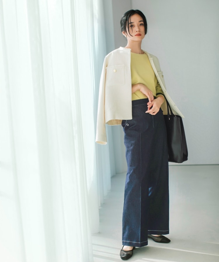 ザ ショップ ティーケー（ウィメン）(THE SHOP TK(Women))の【ONOFF活躍/セレモニー/通勤】ツイードノーカラージャケット/洗える6