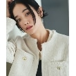 ザ ショップ ティーケー（ウィメン）(THE SHOP TK(Women))の【ONOFF活躍/セレモニー/通勤】ツイードノーカラージャケット/洗える アイボリー(404)
