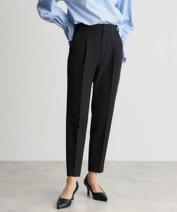 ザ ショップ ティーケー（ウィメン）(THE SHOP TK(Women))の【汚れ防止/シワになりにくい/セレモニー/通勤】ダブルクロステーパードパンツ/洗える/サスティナブル12