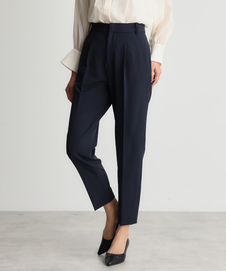 ザ ショップ ティーケー（ウィメン）(THE SHOP TK(Women))の【汚れ防止/シワになりにくい/セレモニー/通勤】ダブルクロステーパードパンツ/洗える/サスティナブル11