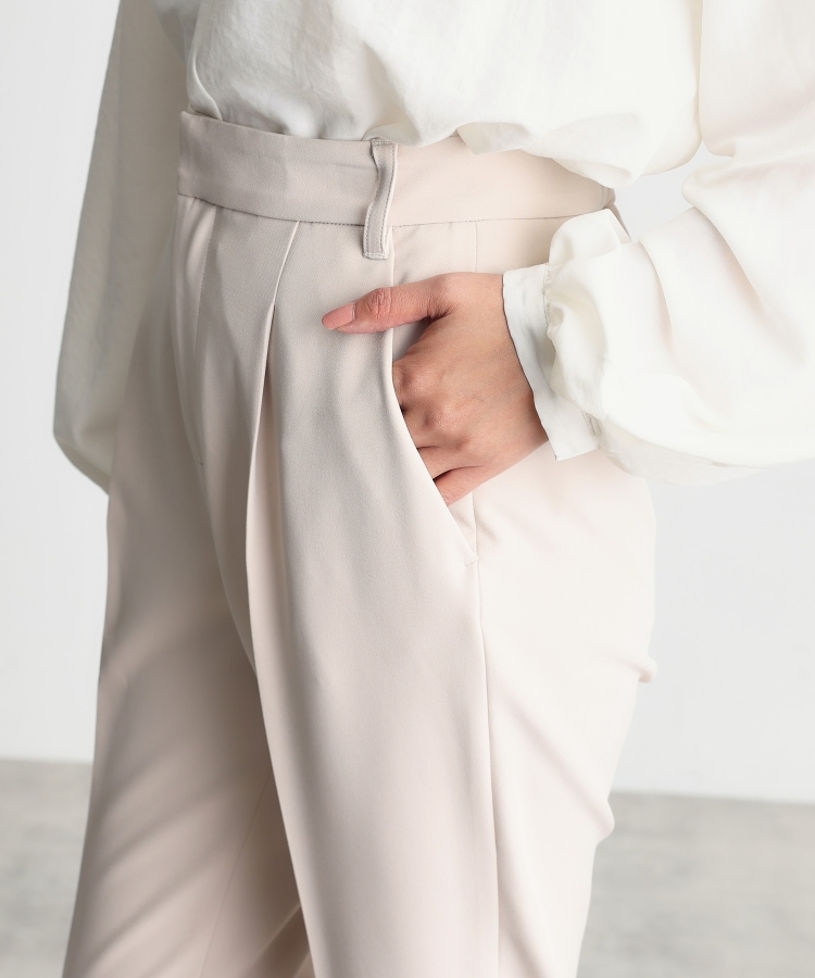 ザ ショップ ティーケー（ウィメン）(THE SHOP TK(Women))の【汚れ防止/シワになりにくい/セレモニー/通勤】ダブルクロステーパードパンツ/洗える/サスティナブル17