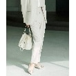 ザ ショップ ティーケー（ウィメン）(THE SHOP TK(Women))の【汚れ防止/シワになりにくい/セレモニー/通勤】ダブルクロステーパードパンツ/洗える/サスティナブル3