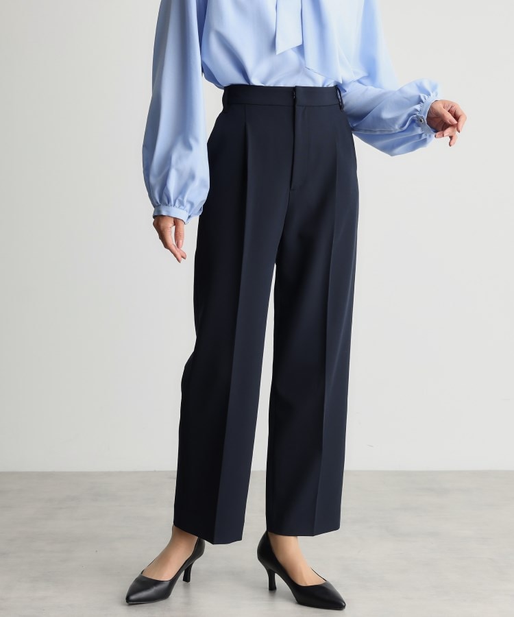 ザ ショップ ティーケー（ウィメン）(THE SHOP TK(Women))の【汚れ防止／シワになりにくい／セレモニー／通勤】ダブルクロスワイドパンツ／洗える／サスティナブル11