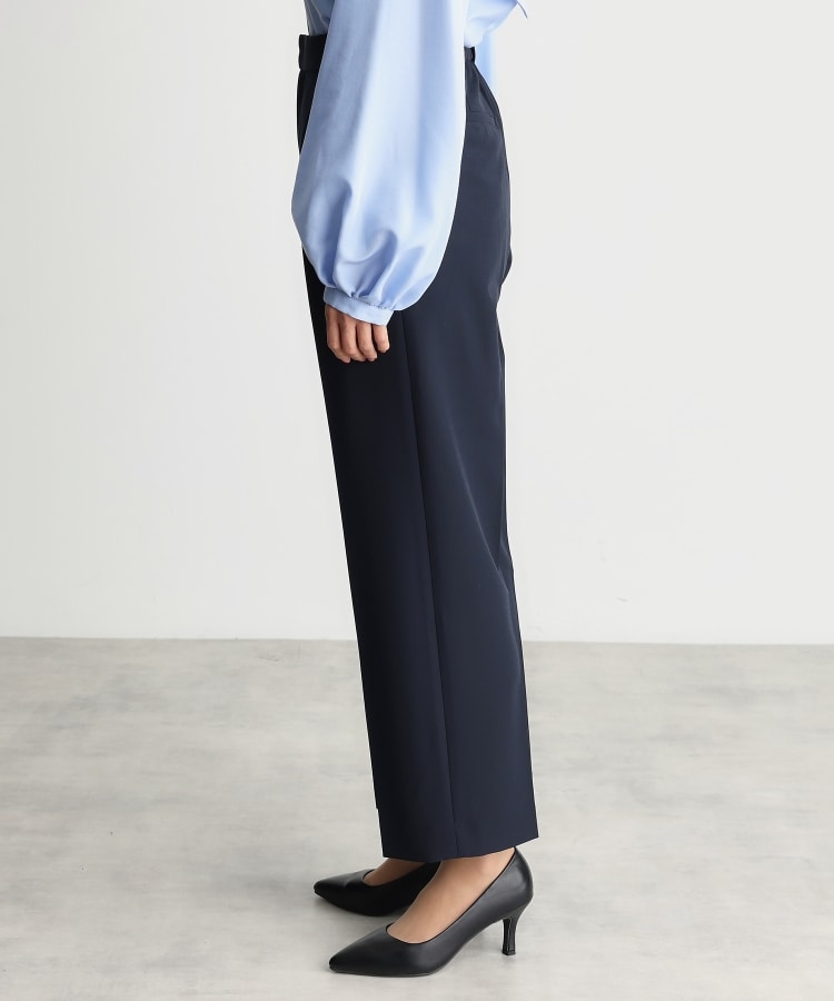 ザ ショップ ティーケー（ウィメン）(THE SHOP TK(Women))の【汚れ防止／シワになりにくい／セレモニー／通勤】ダブルクロスワイドパンツ／洗える／サスティナブル18