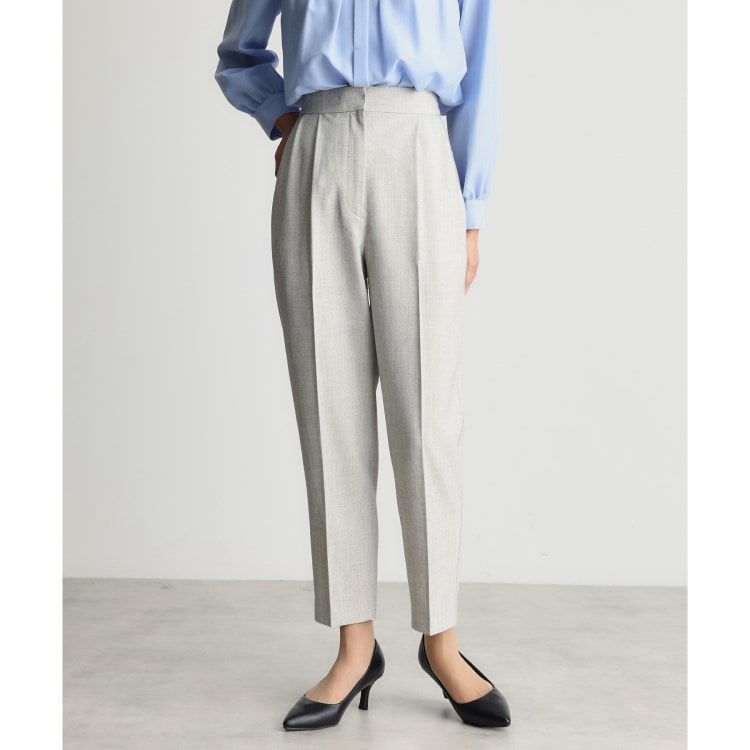 ザ ショップ ティーケー（ウィメン）(THE SHOP TK(Women))の【ONOFF活躍/セレモニー/通勤】杢調カルゼテーパードパンツ/洗える 6～9分丈パンツ