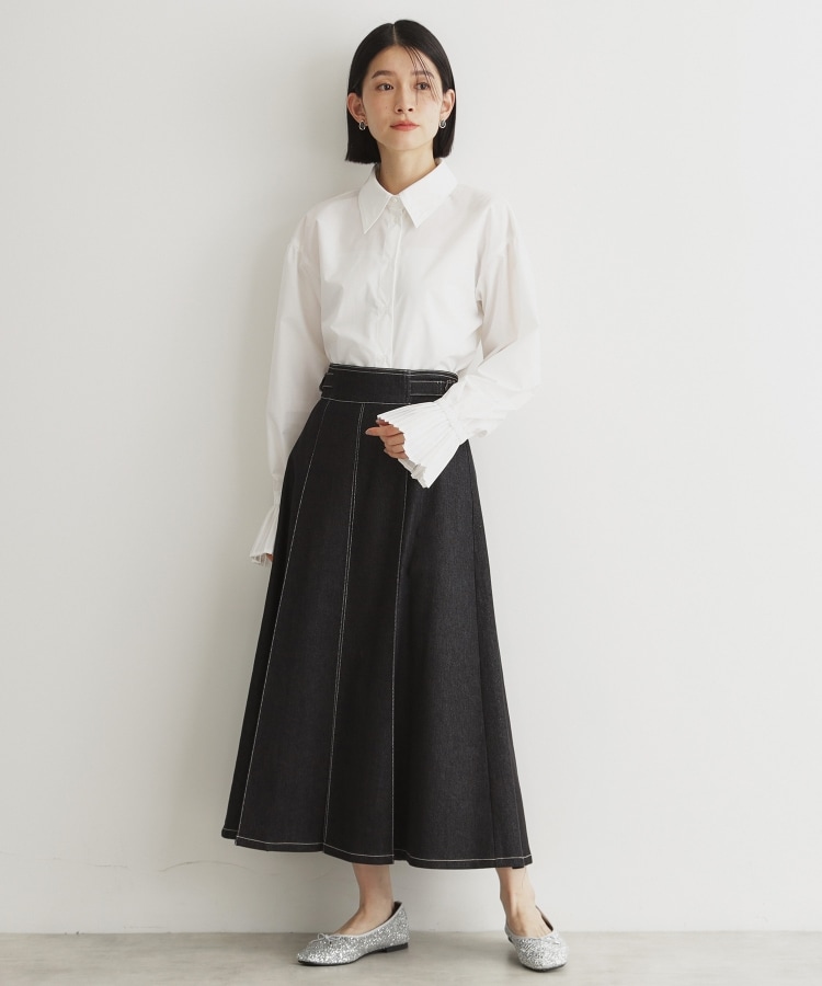 ザ ショップ ティーケー（ウィメン）(THE SHOP TK(Women))の【ONOFF活躍/セレモニー/通勤】袖プリーツバックシャーリングシャツ/洗える6