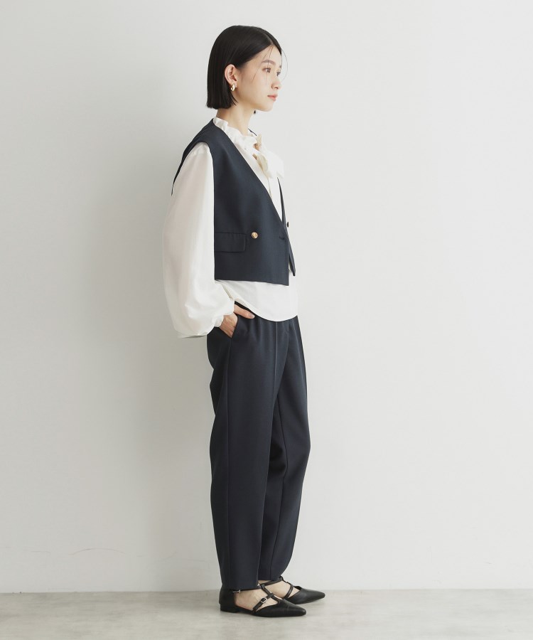 ザ ショップ ティーケー（ウィメン）(THE SHOP TK(Women))の【セットアップ可／ONOFF活躍】カルゼショートジレ／洗える9
