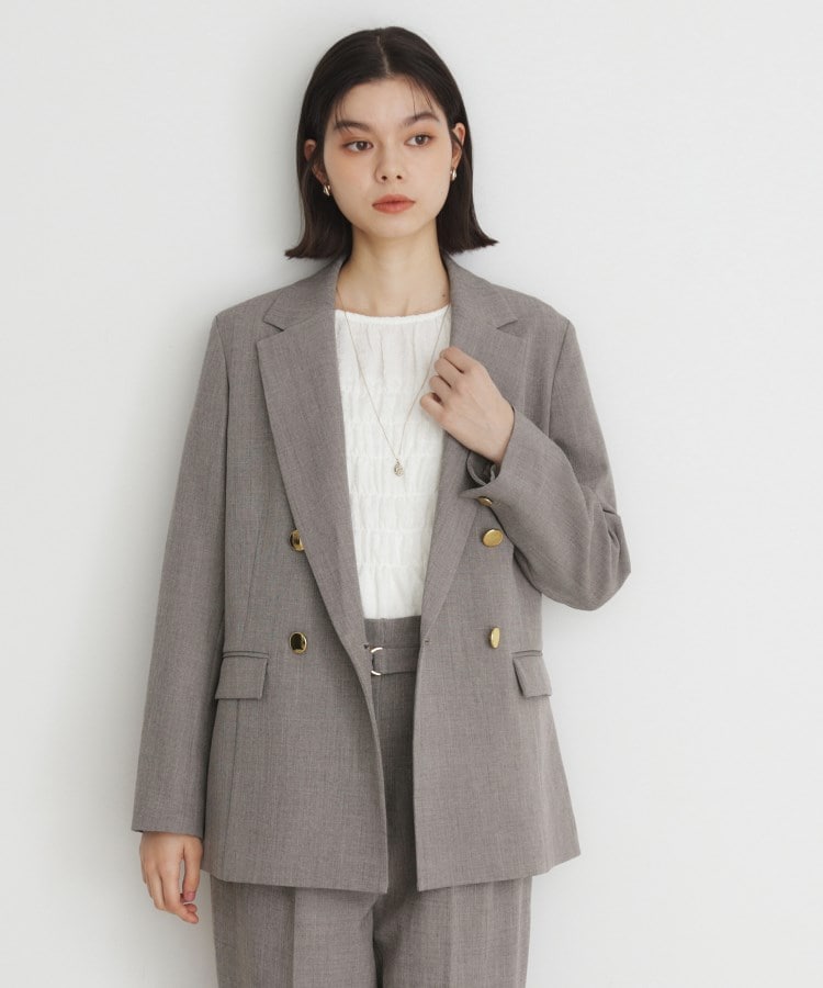 ザ ショップ ティーケー（ウィメン）(THE SHOP TK(Women))の【ONOFF活躍／セレモニー／通勤】CAVIAN Wブレストジャケット／洗える12