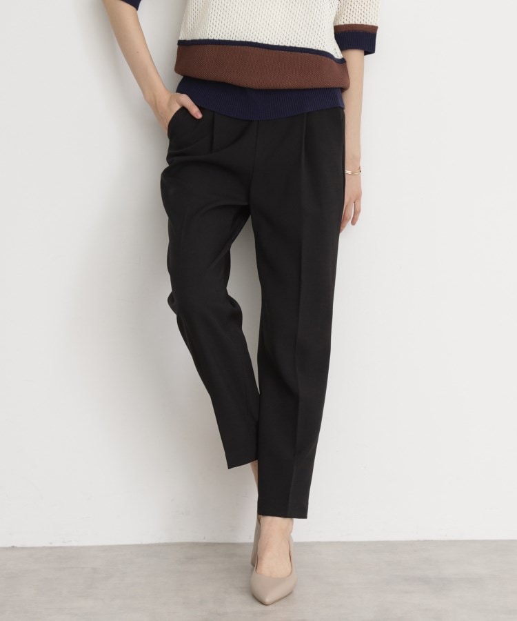 ザ ショップ ティーケー（ウィメン）(THE SHOP TK(Women))の【CAVIAN】ベーシックテーパードパンツ/洗濯機OK ブラック(019)